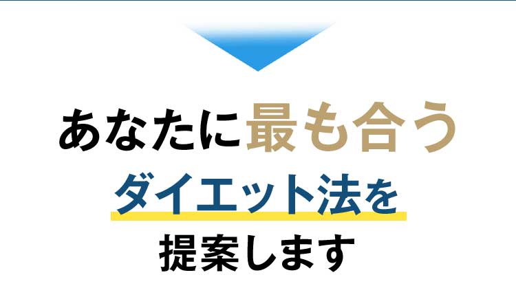 あなたに最も合うダイエット法を提案します