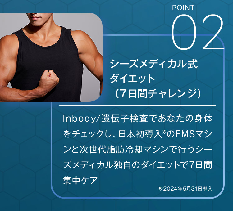 ポイント02：シーズメディカル式ダイエット