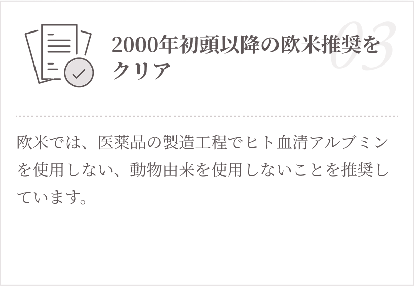 03.2000年初頭以降の欧米推奨をクリア